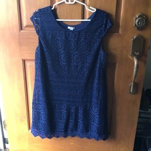 Xhilaration Navy Blue Shift Dress